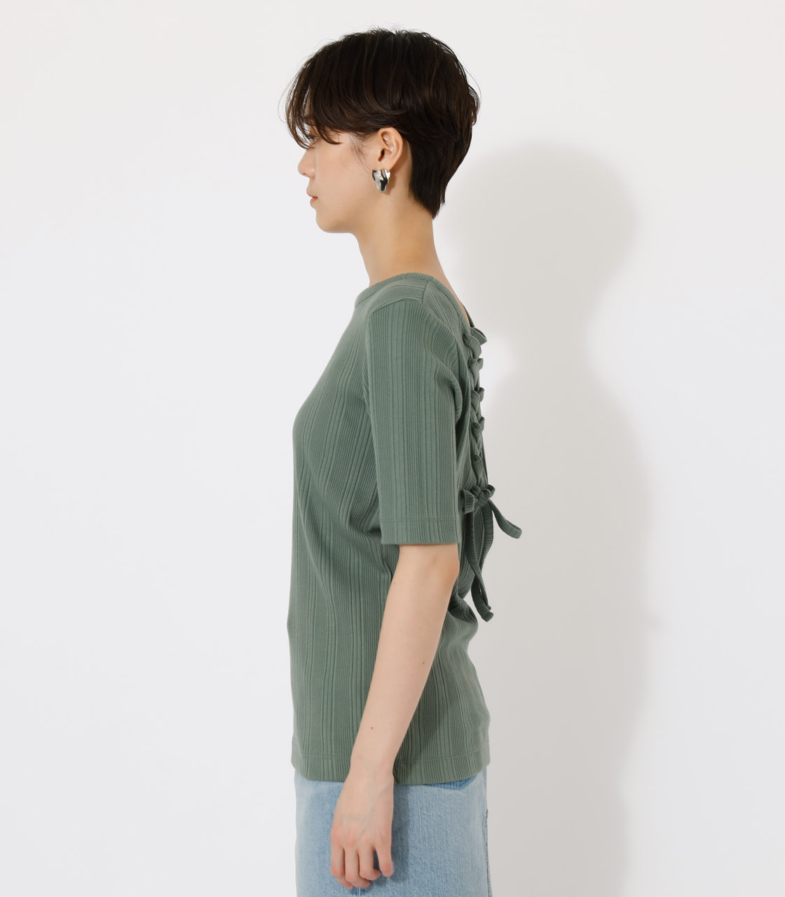 BACK LACE UP TOPS/バックレースアップトップス｜AZUL BY MOUSSY 