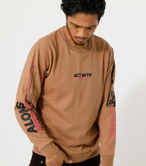 ACT WITH PHOTO LONG TEE/アクトウィズフォトロングTシャツ