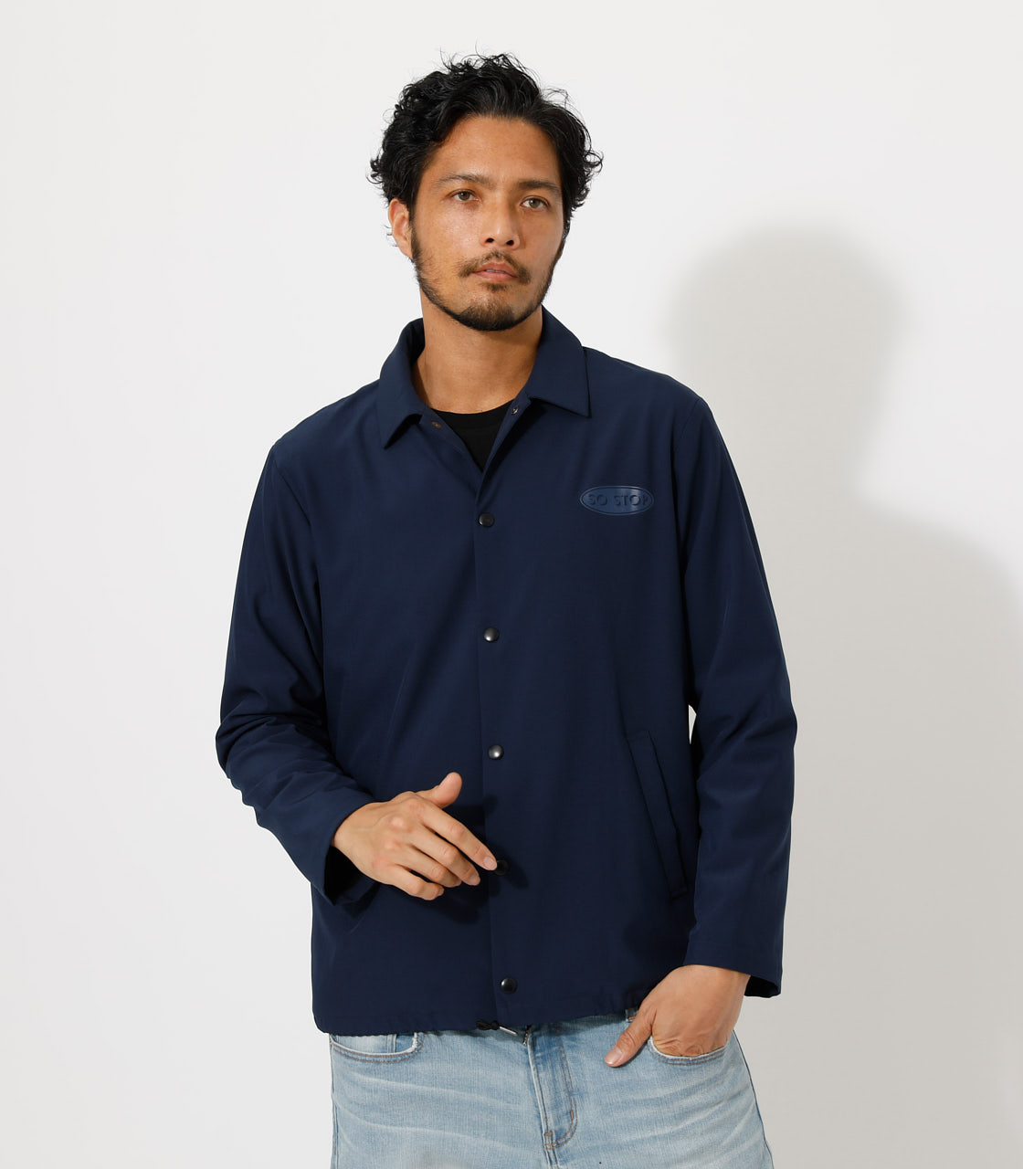 POLYESTER STRETCH COACH JACKET/ポリエステルストレッチ 