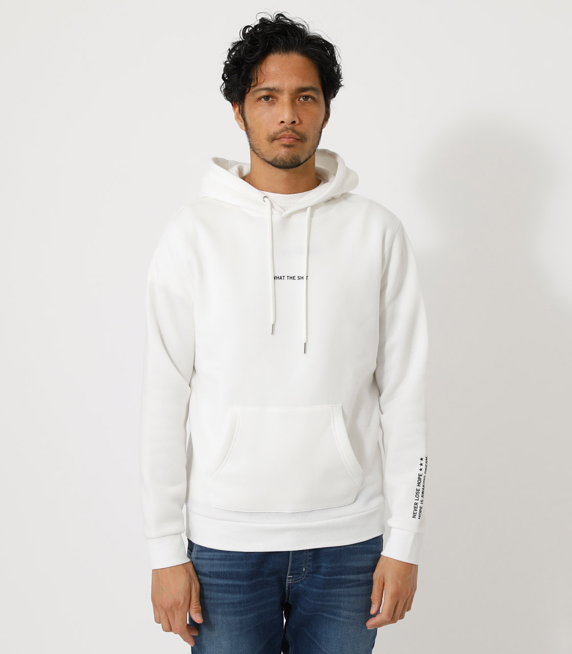 1月9日(火)8:59まで期間限定価格】MESSAGE LOGO HOODY/メッセージロゴ