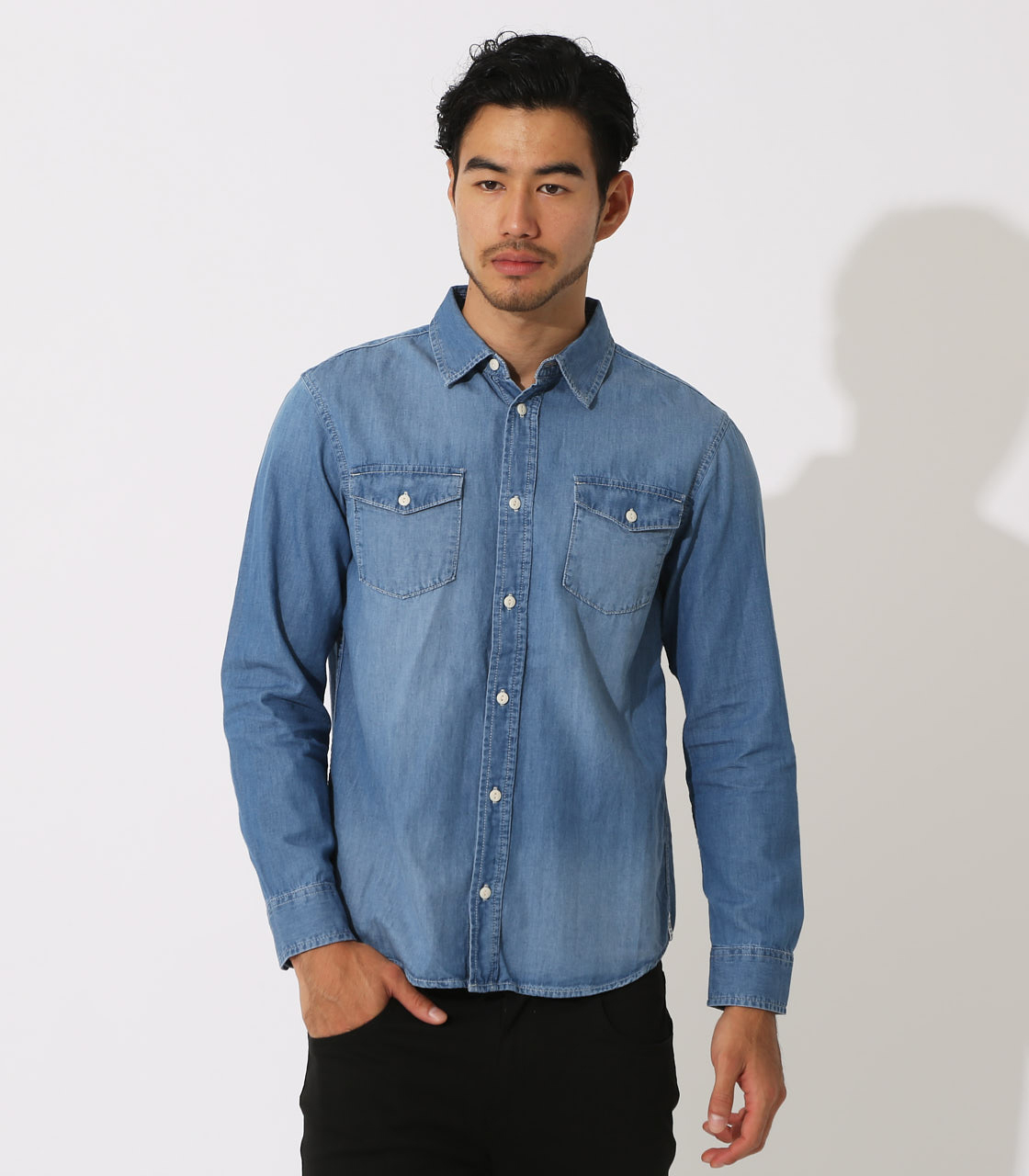 Basic Denim Shirt ベーシックデニムシャツ Azul By Moussy アズールバイマウジー 公式通販サイト