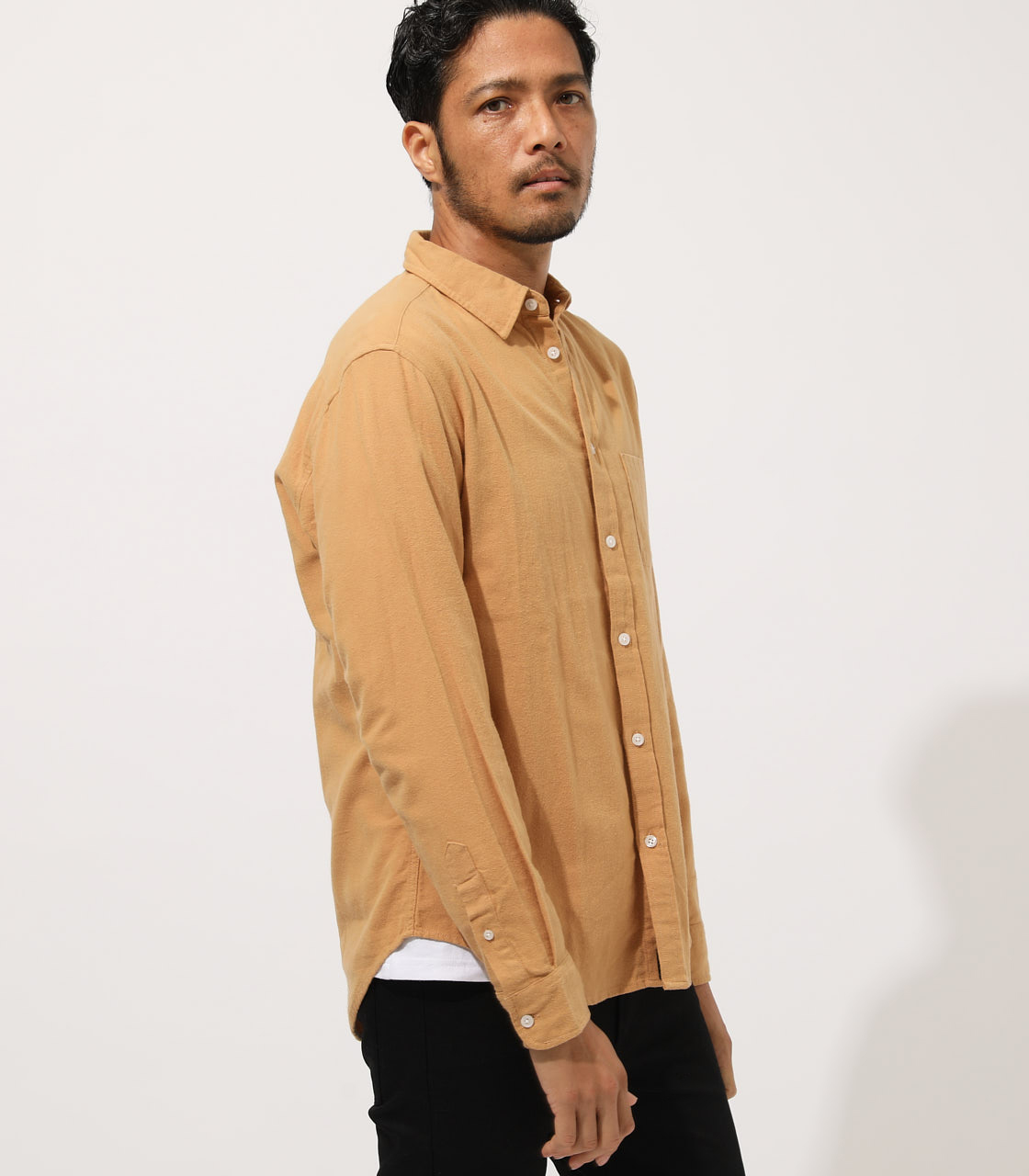 FLANNEL PLAIN SHIRT/フランネルプレーンシャツ