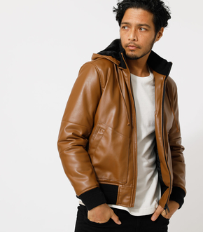 FAKE LEATHER THERMORE BLOUSON/フェイクレザーサーモアブルゾン
