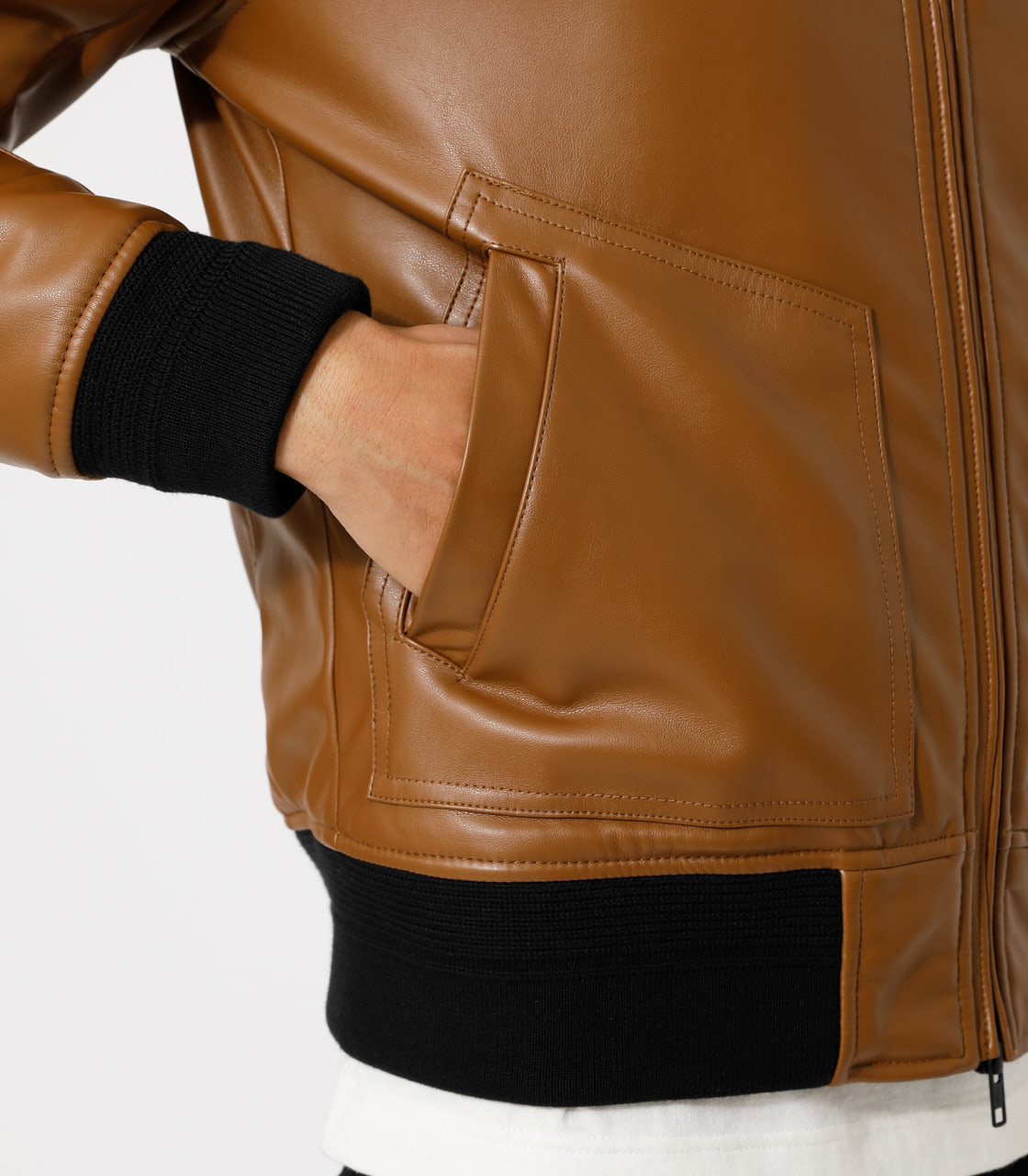 FAKE LEATHER THERMORE BLOUSON/フェイクレザーサーモアブルゾン 詳細画像 CAM 8