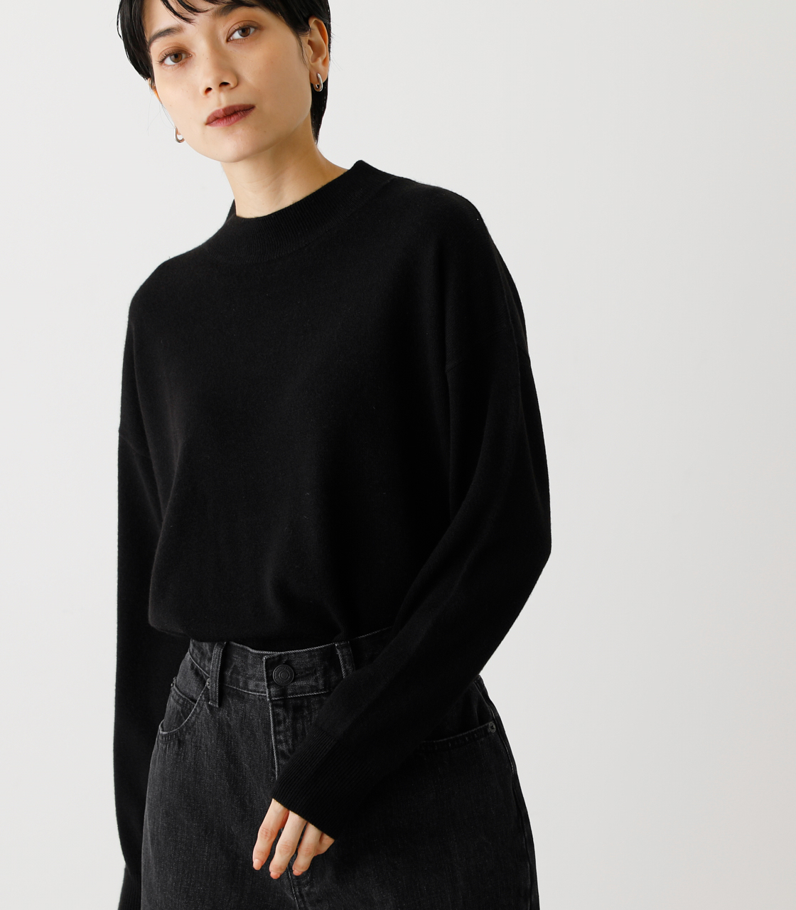 NUDIE H N KNIT TOPS ヌーディーハイネックニットトップス【MOOK53掲載 90022】｜AZUL BY  MOUSSY（アズールバイマウジー）公式通販サイト
