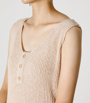 FRONT BUTTON KNIT TANK/フロントボタンニットタンク 詳細画像