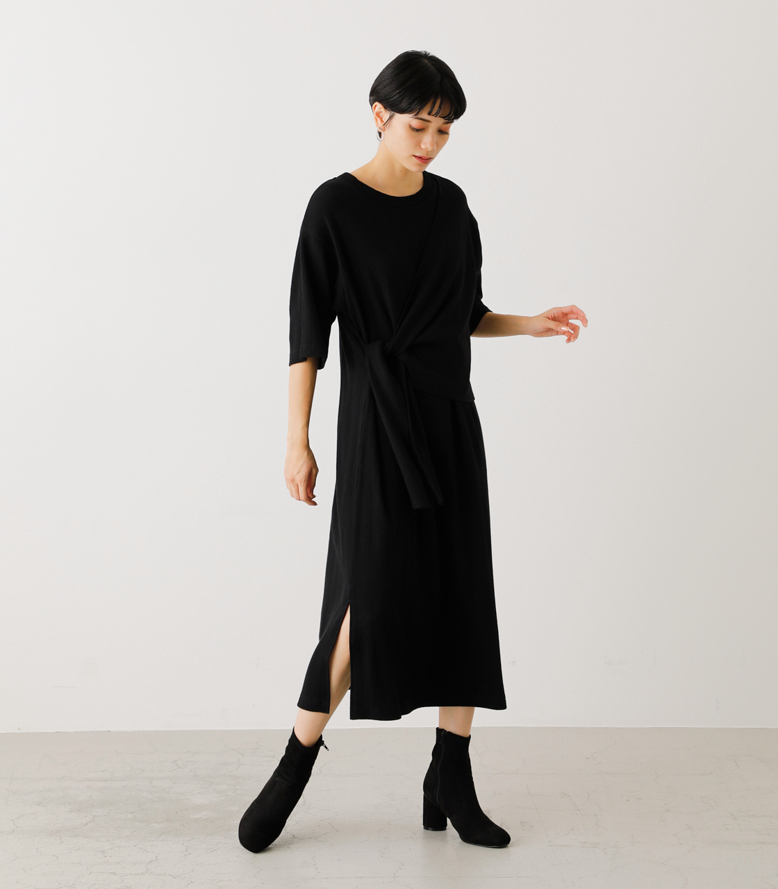 LAYERED ONEPIECE/レイヤードワンピース 詳細画像 BLK 1