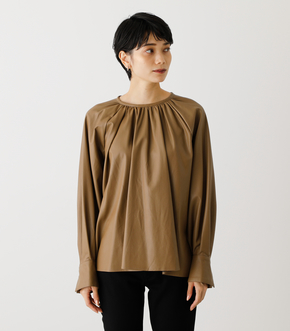 ECO LEATHER GATHER TOP/エコレザーガータートップ 詳細画像