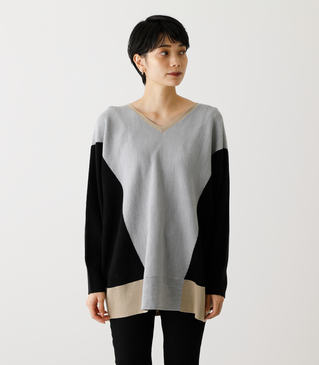 NUDIE DOLMAN KNIT TOPS/ヌーディードルマンニットトップス 詳細画像 柄GRY 5
