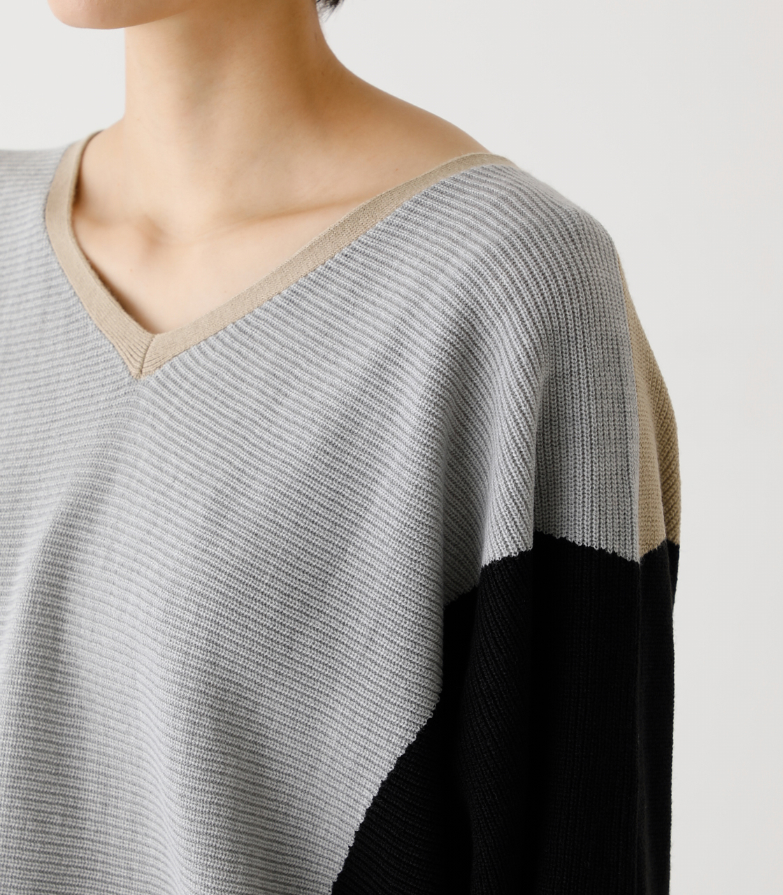 NUDIE DOLMAN KNIT TOPS/ヌーディードルマンニットトップス 詳細画像 柄GRY 8
