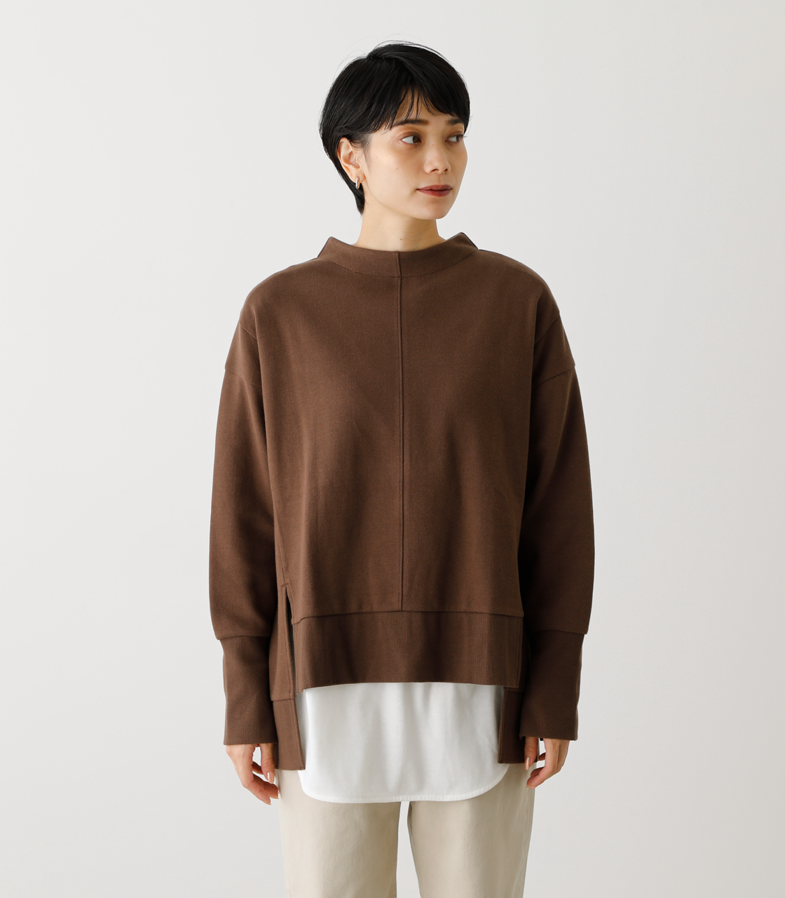 BOTTLE-NECK NUANCE SWEAT/ボトルネックニュアンススウェット｜AZUL BY MOUSSY（アズールバイマウジー）公式通販サイト