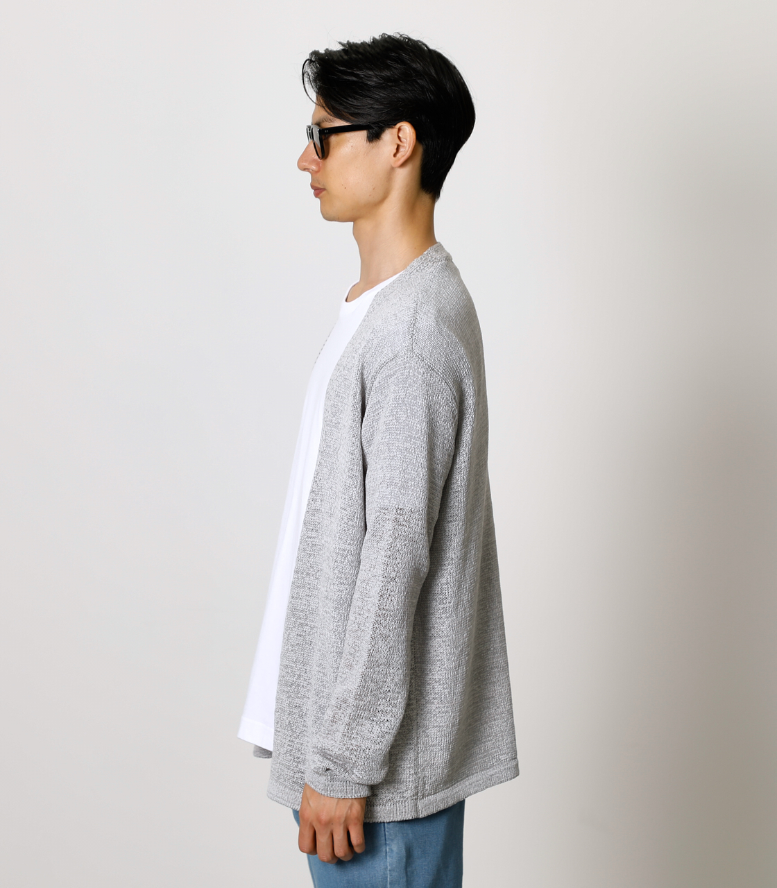 TAPE YARN TOPPER CARDIGAN/テープヤーントッパーカーディガン｜AZUL