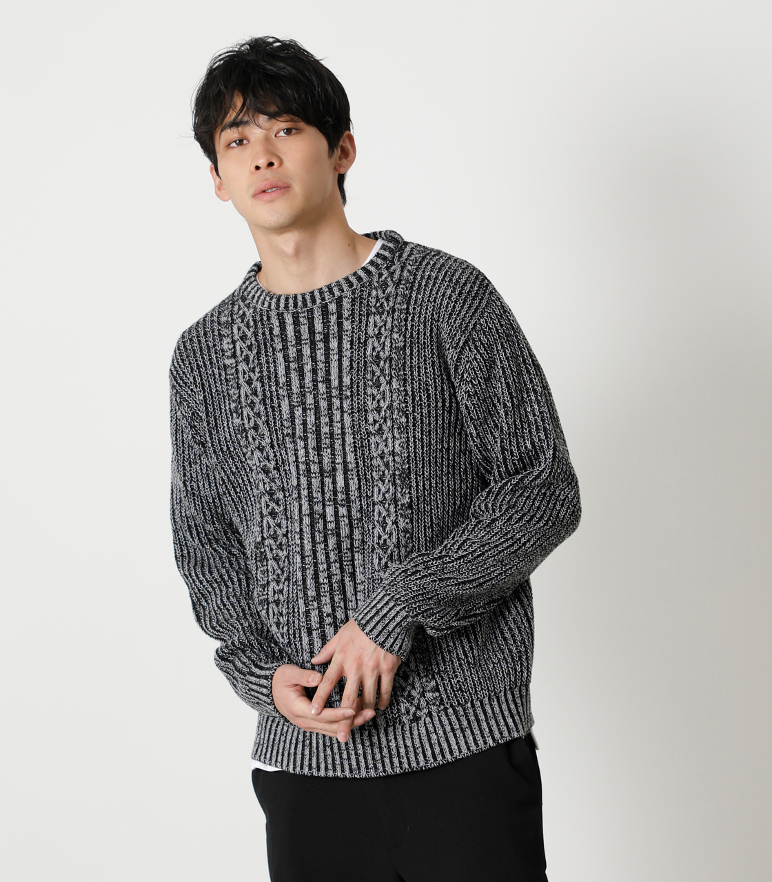 CABLE KNITTING PULLOVER/ケーブルニッティングプルオーバー