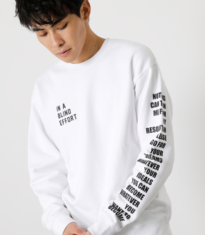 ONE ARM MESSAGE PULLOVER/ワンアームメッセージプルオーバー 詳細画像