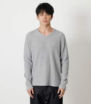 HEAVY WAFFLE V/N LONG TEE/ヘビーワッフルVネックロングT