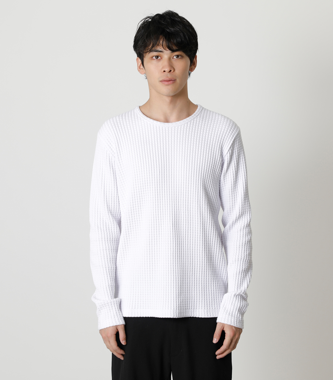 ■未使用■ワッフル long T＆Henly Long Tシャツ Tシャツ/カットソー(七分/長袖) 安い店舗 大阪