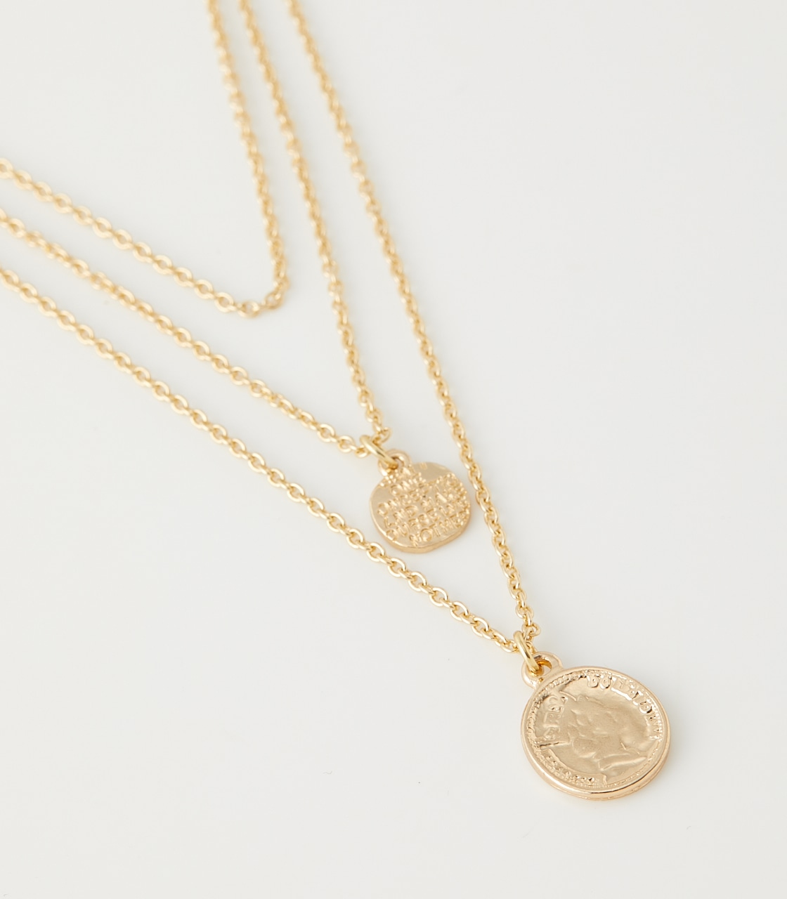 【8月10日(木)8:59まで期間限定価格】TRIPLE COIN NECKLACE/トリプルコインネックレス