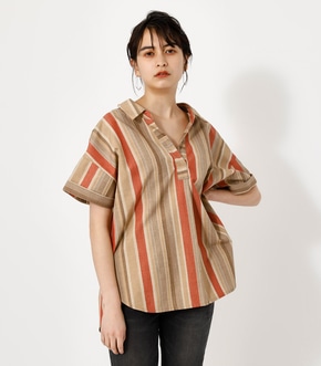 AFRICAN STRIPE LOOSE SHIRT/アフリカンストライプルーズシャツ