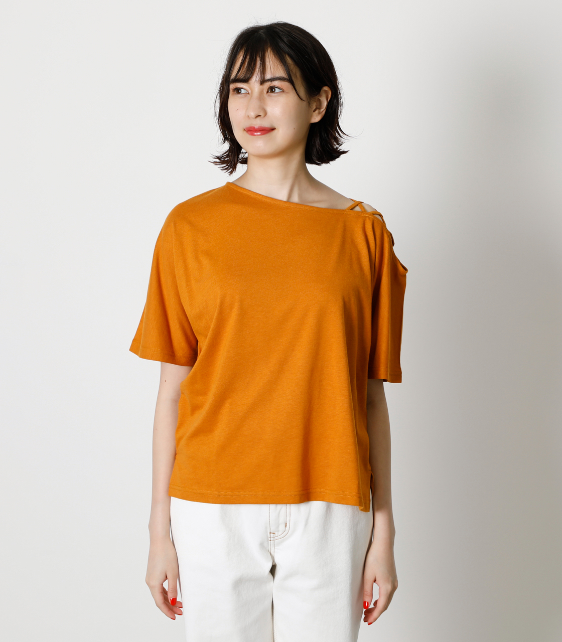 SHOULDER LACE UP TOPS/ショルダーレースアップトップス 詳細画像 D/YEL 4