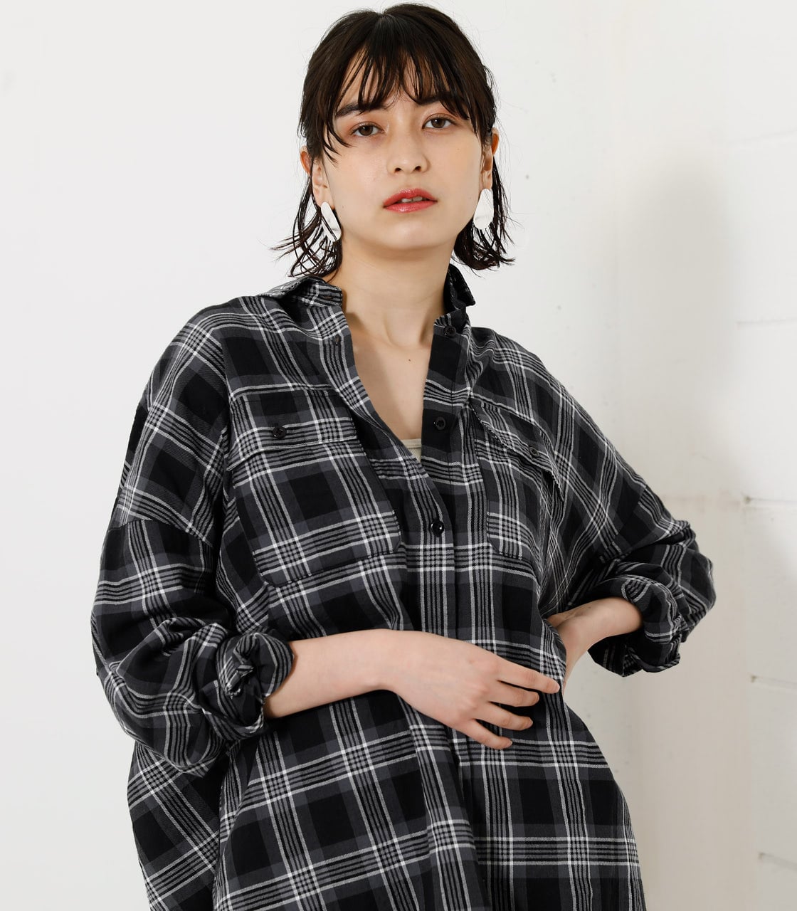 CHECK LOOSE SHIRT/チェックルーズシャツ｜AZUL BY MOUSSY（アズール 