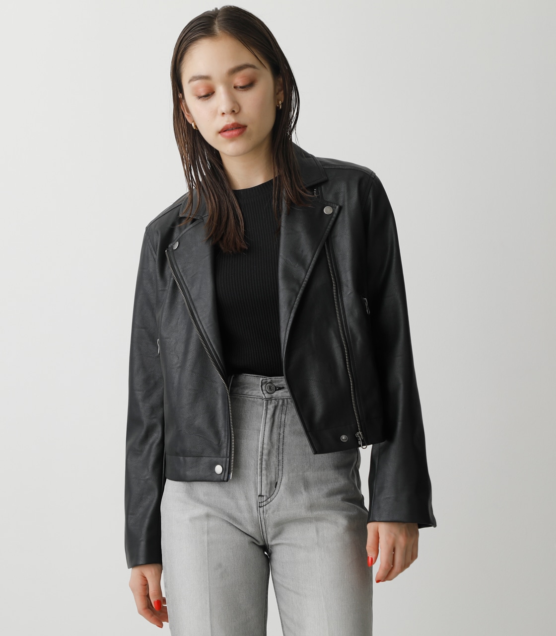 FAUX LEATHER RIDERS/フェイクレザーライダース｜AZUL BY MOUSSY