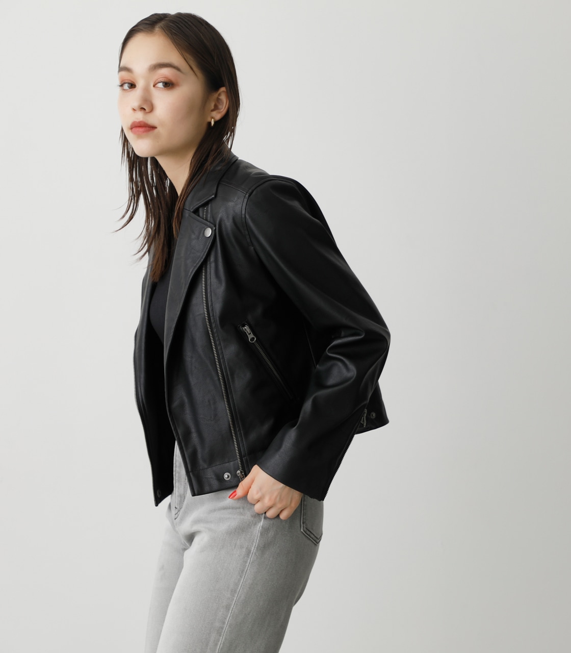 FAUX LEATHER RIDERS/フェイクレザーライダース｜AZUL BY MOUSSY 