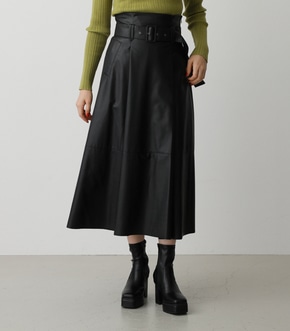 FAUX LEATHER HIGH WAIST SKIRT/フェイクレザーハイウエストスカート