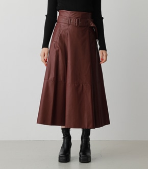 FAUX LEATHER HIGH WAIST SKIRT/フェイクレザーハイウエストスカート 詳細画像