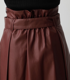 FAUX LEATHER HIGH WAIST SKIRT/フェイクレザーハイウエストスカート 詳細画像