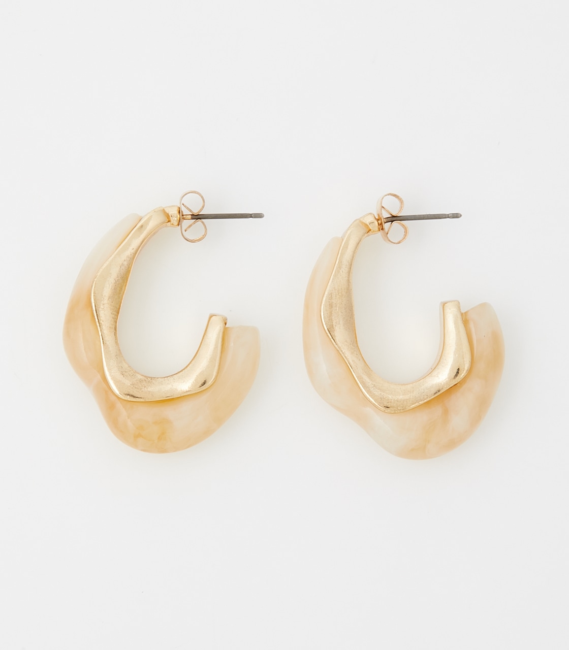 WAVE MARBLE EARRINGS/ウェーブマーブルピアス 詳細画像 柄WHT 1