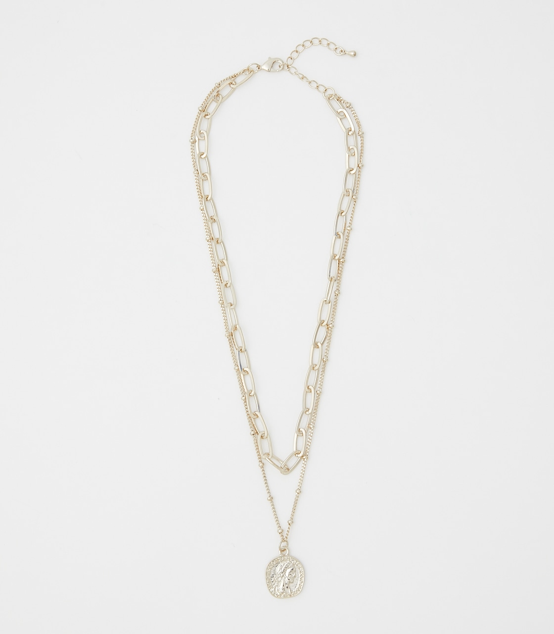 DOUBLE CHAIN COIN NECKLACE/ダブルチェーンコインネックレス 詳細画像 L/GLD 1