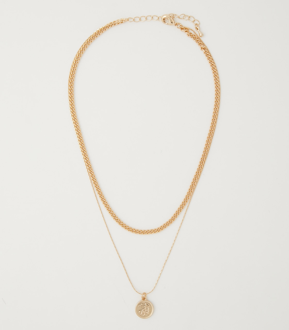 DOUBLE CHAIN COIN NECKLACE/ダブルチェーンコインネックレス｜AZUL BY MOUSSY（アズールバイマウジー）公式通販サイト