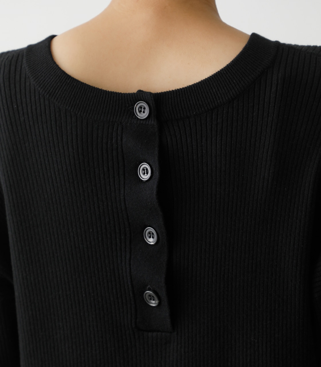 2WAY RIB KNIT LONG TOPS/2WAYリブニットロングトップス 詳細画像 BLK 9