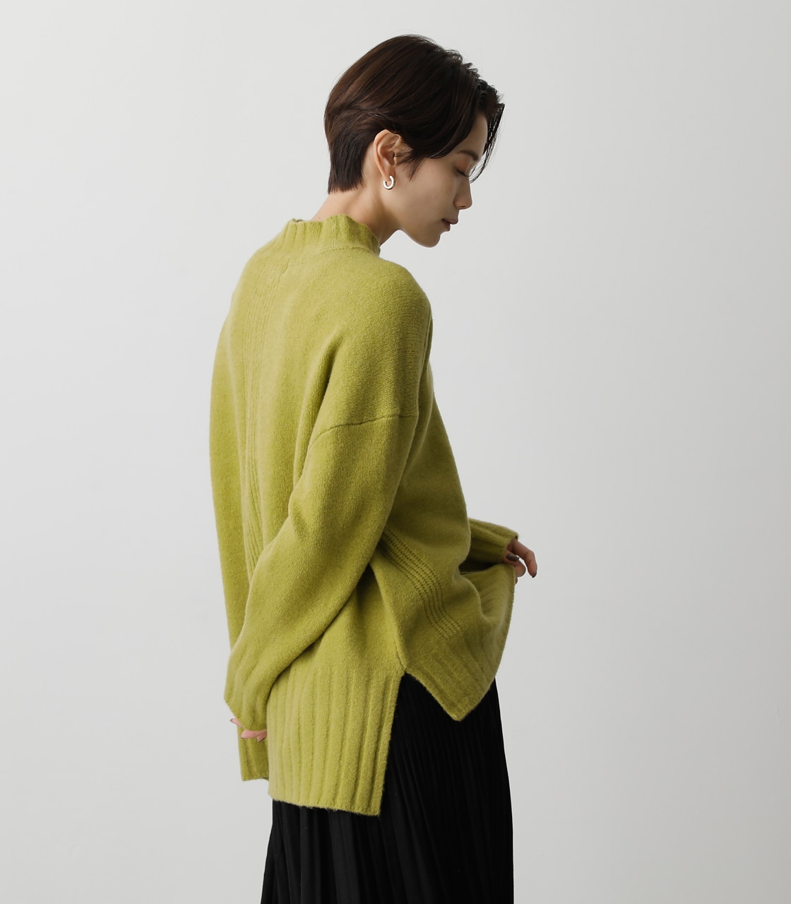 SOFT TOUCH HIGH NECK KNIT TOPS/ソフトタッチハイネックニットトップス 詳細画像 LIME 2