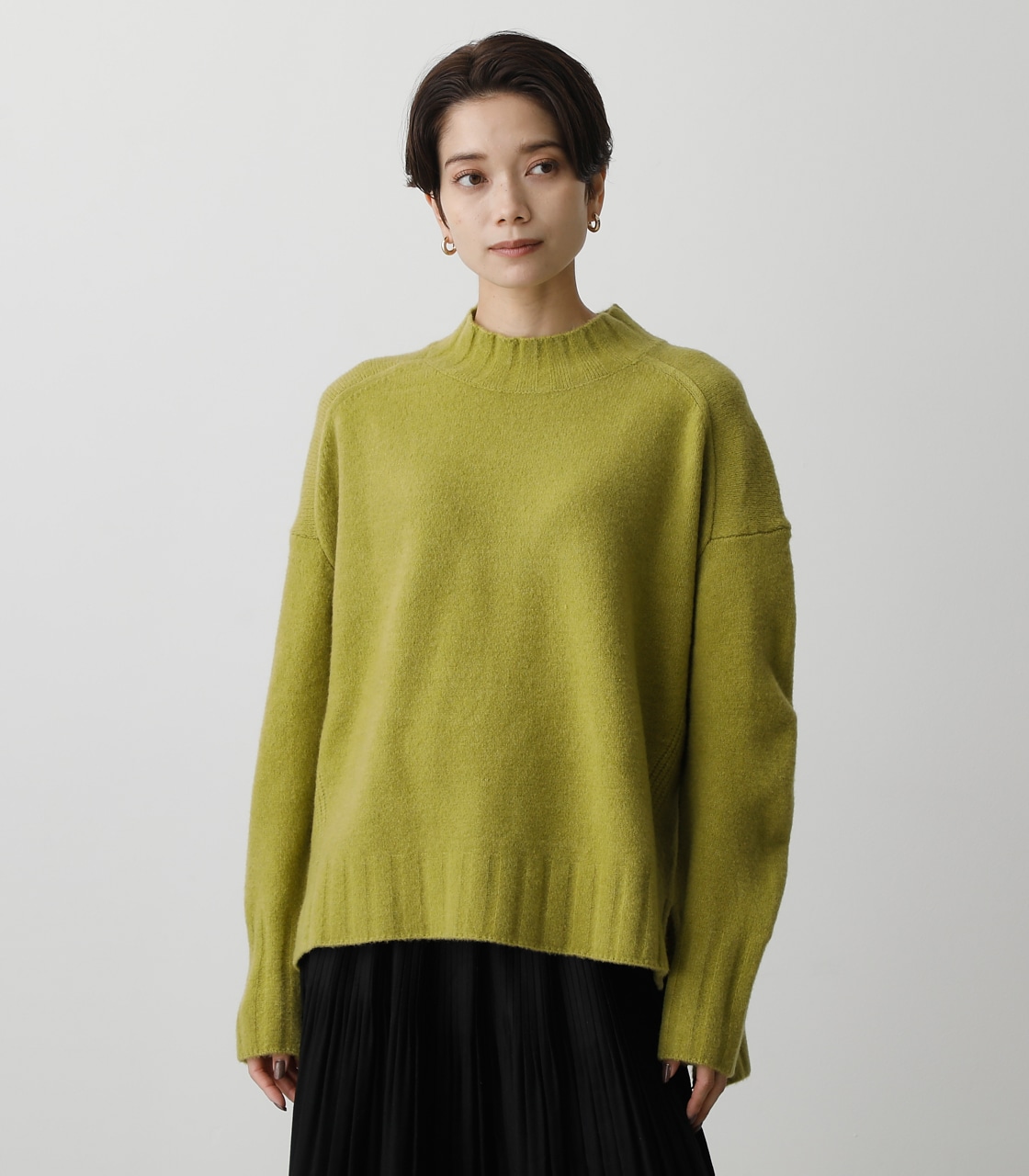 SOFT TOUCH HIGH NECK KNIT TOPS/ソフトタッチハイネックニットトップス 詳細画像 LIME 5