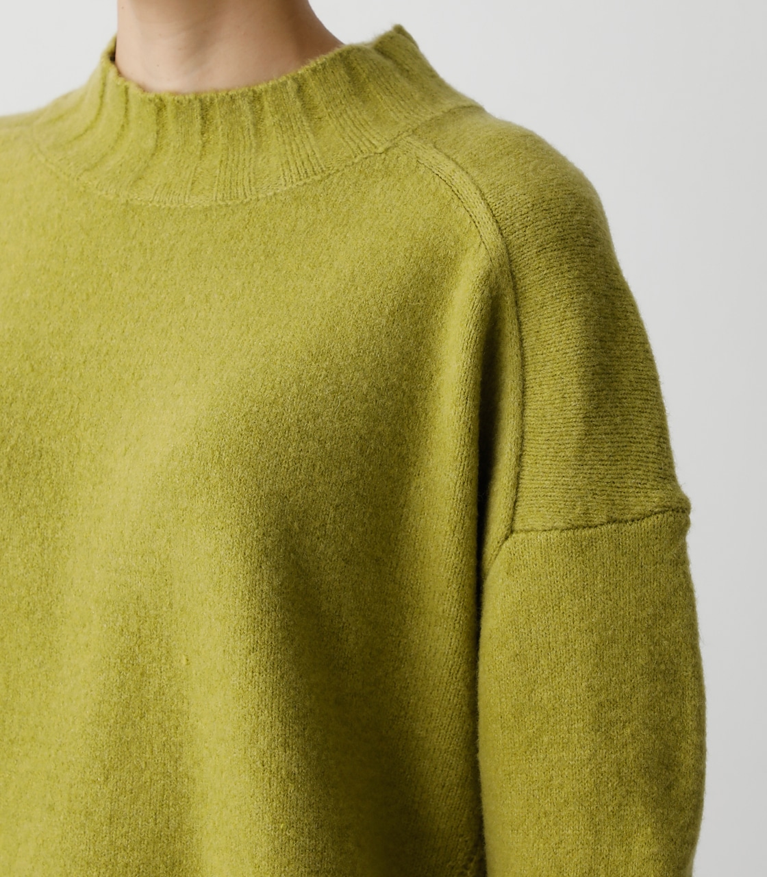 SOFT TOUCH HIGH NECK KNIT TOPS/ソフトタッチハイネックニットトップス 詳細画像 LIME 8