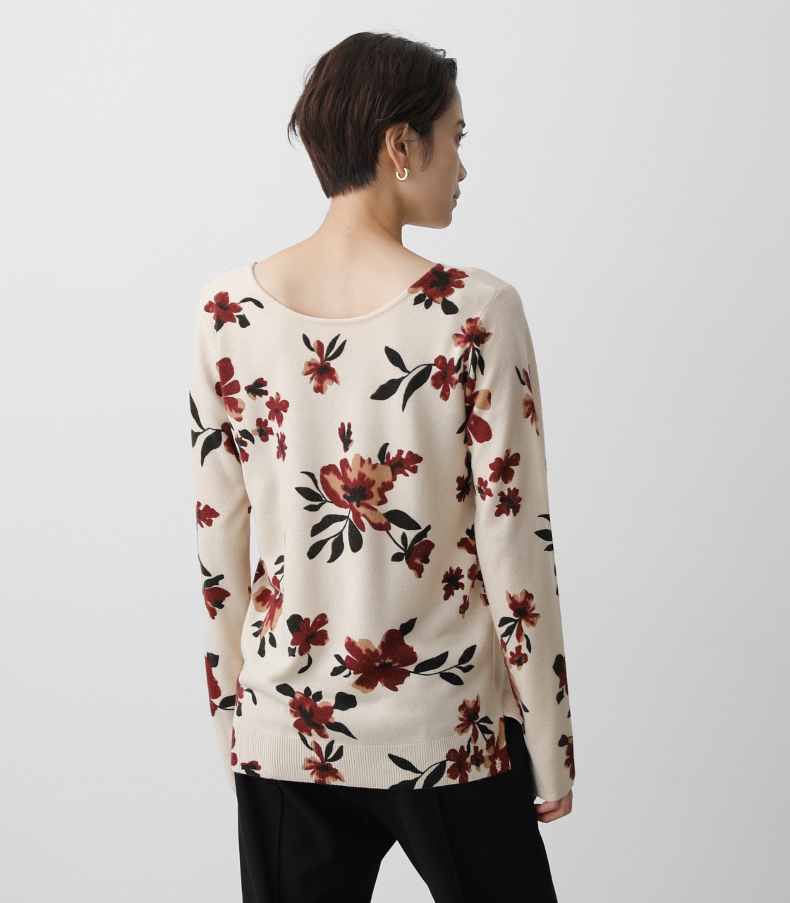 NUDIE 2WAY FLOWER KNIT TOPS/ヌーディー2WAYフラワーニットトップス 詳細画像 柄RED 7