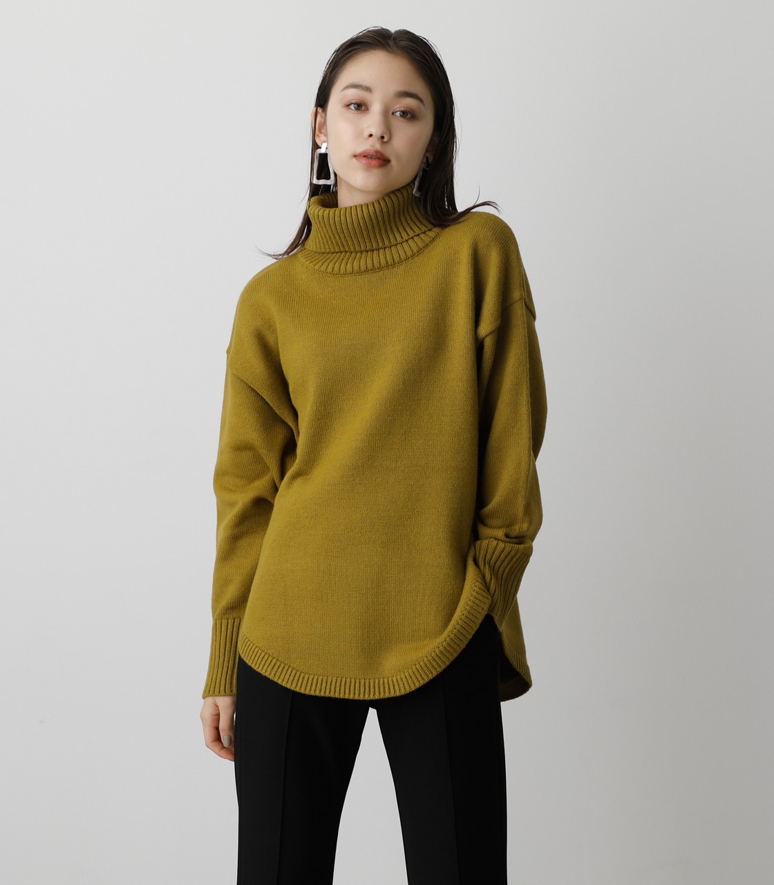 BIG TURTLE KNIT TOPS/ビッグタートルニットトップス 詳細画像 LIME 1