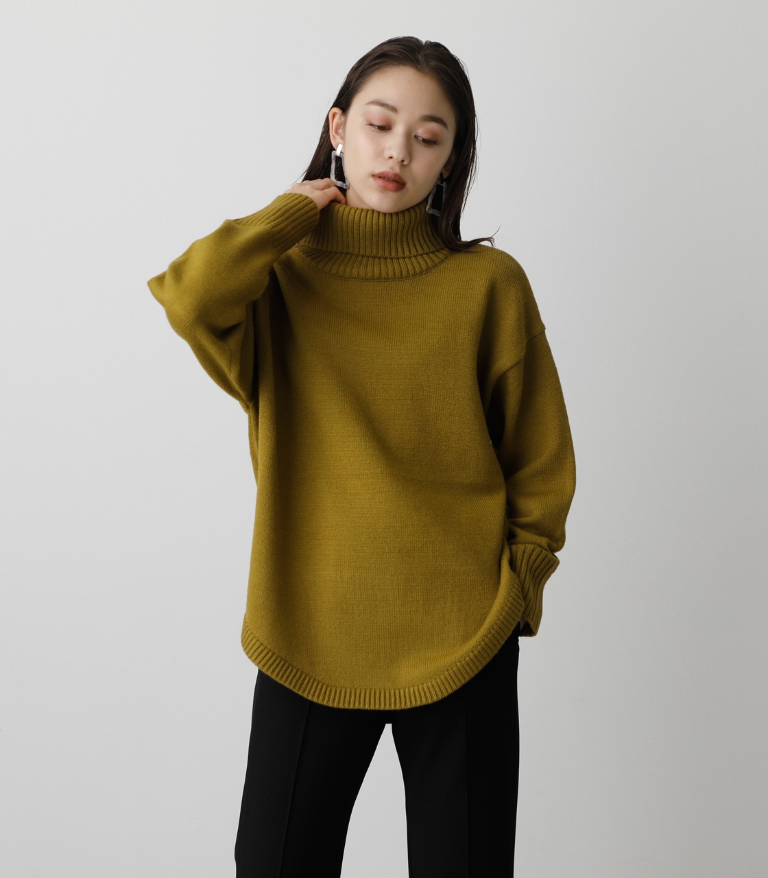 BIG TURTLE KNIT TOPS/ビッグタートルニットトップス 詳細画像 LIME 2