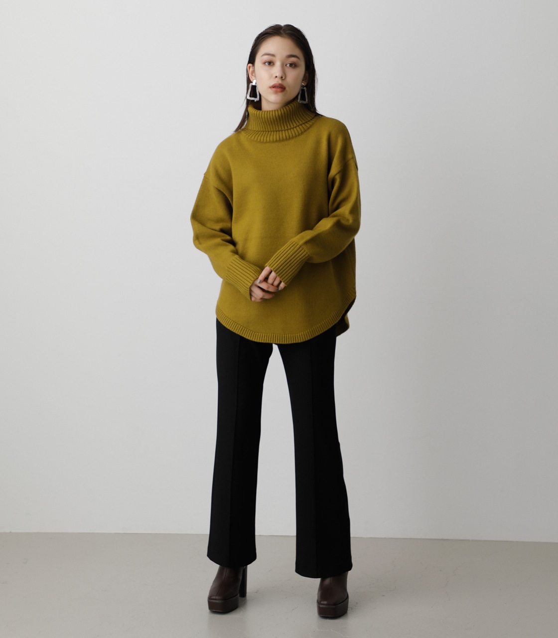 BIG TURTLE KNIT TOPS/ビッグタートルニットトップス 詳細画像 LIME 3