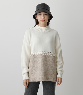 BICOLOR KNIT TOPS/バイカラーニットトップス｜AZUL BY MOUSSY 