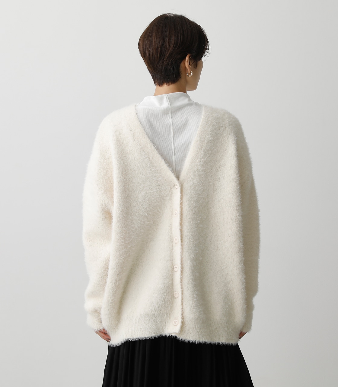 2WAY FUZZY KNIT CARDIGAN/2WAYファジーニットカーディガン｜AZUL BY