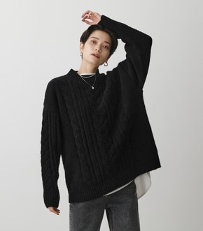 CHENILLE SHAGGY H/N KNIT/シェニールシャギーハイネックニット