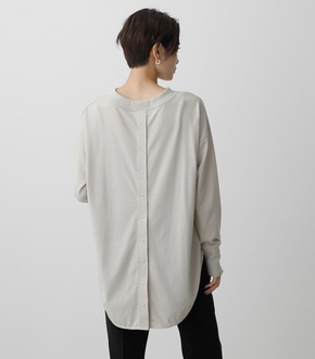 BACK BUTTON LONG T/バックボタンロングTシャツ 詳細画像