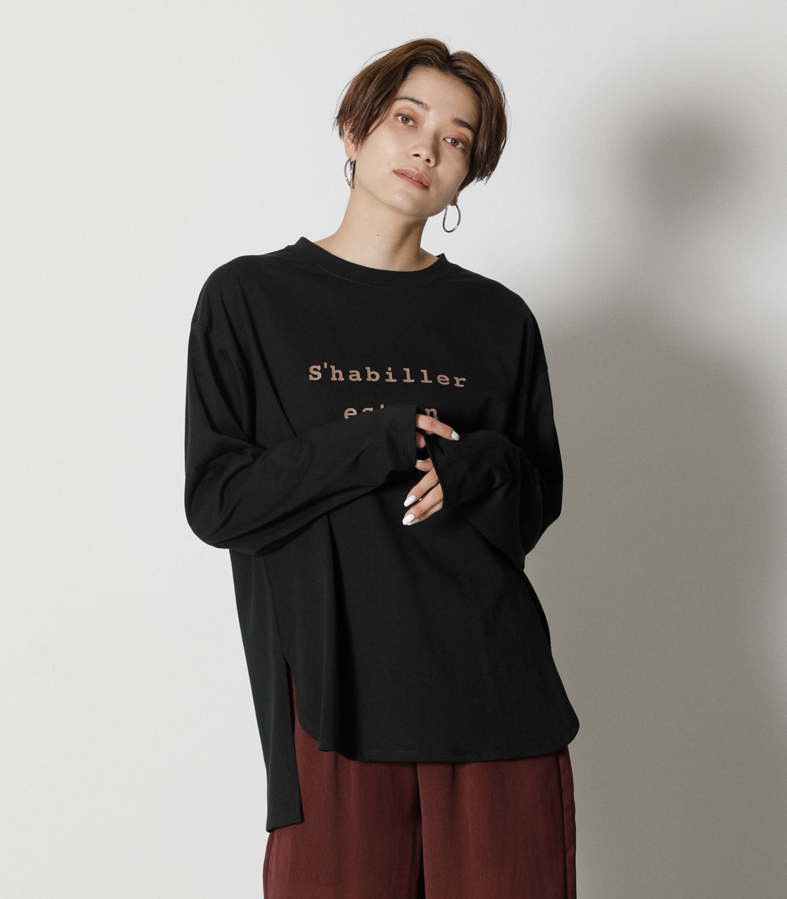 FRENCH FRONT LOGO TEE/フレンチフロントロゴTシャツ｜AZUL BY MOUSSY