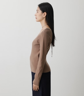 BACK LACE-UP KNIT TOPS/バックレースアップニットトップス 詳細画像