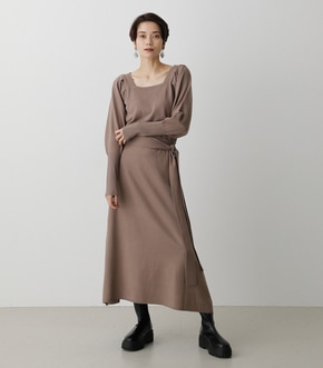 SQUARE NECK KNIT ONEPIECE/スクエアネックニットワンピース