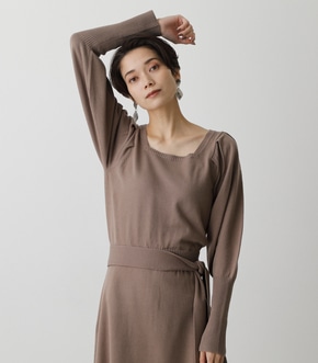 SQUARE NECK KNIT ONEPIECE/スクエアネックニットワンピース 詳細画像