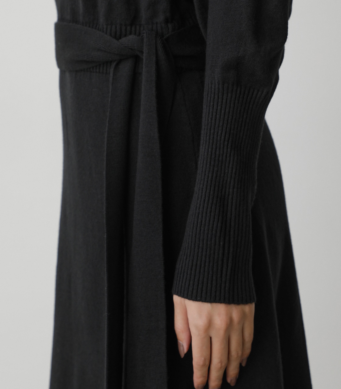 SQUARE NECK KNIT ONEPIECE/スクエアネックニットワンピース 詳細画像 BLK 10