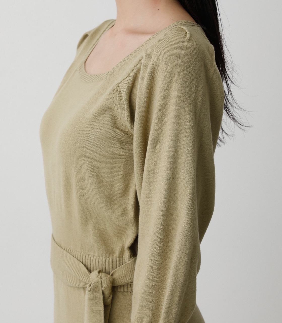 SQUARE NECK KNIT ONEPIECE/スクエアネックニットワンピース 詳細画像 L/GRN 9